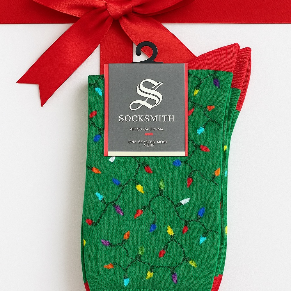 Christmas Lights Crew Socks Socksmith